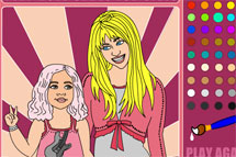 Niñas: Colorea a Hannah Montana