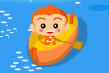 Mono en barco