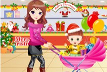 Jugar a Navidad de compras con mamá