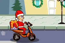 juego Santa en moto