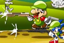 Mario y Sonic francotiradores
